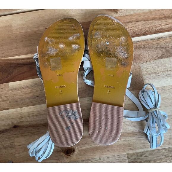 Anthropologie Pilcro & The Letterpress Woven Tie-Up Gladiator Sandals - Picture 5 of 7